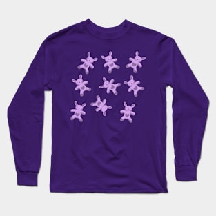 Purple rabbits pattern Long Sleeve T-Shirt